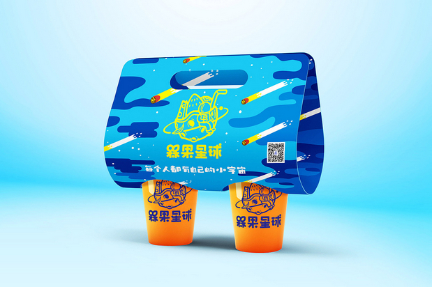 “槑果星球”果茶品牌形象