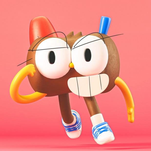 C4D卡通建模3D图像建模