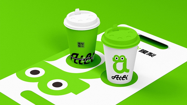 AILI*暧梨/撞奶梨饮品牌VI设计