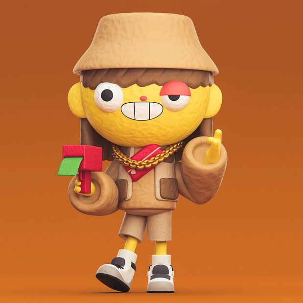 C4D卡通建模3D图像建模