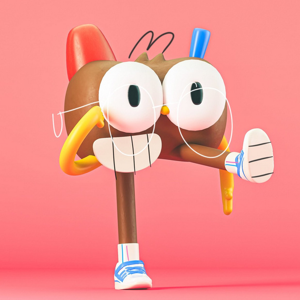 C4D卡通建模3D图像建模