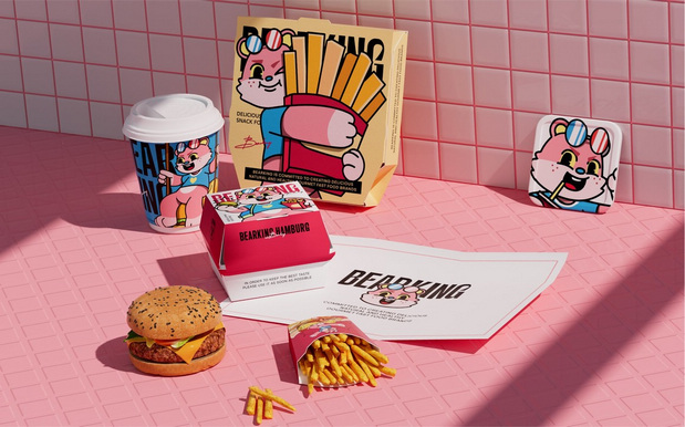 快餐美食汉堡薯条食品品牌设计