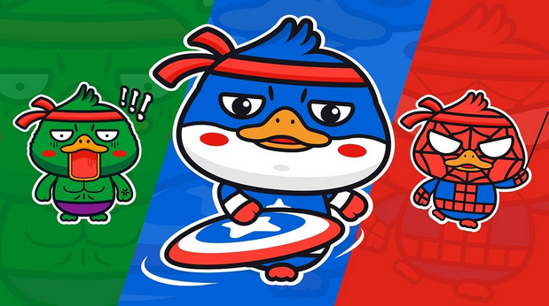 奋斗鸭Duck卡通形象设计