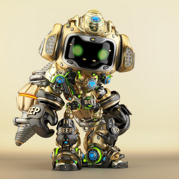 3D立体机器人立体建模渲染