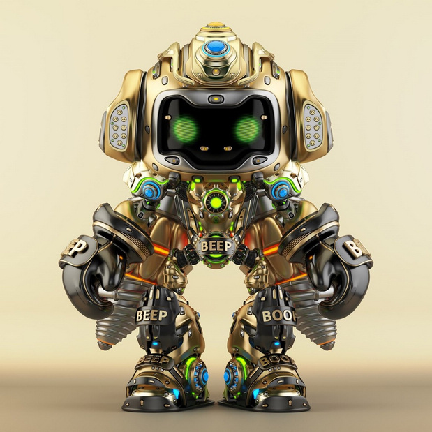 3D立体机器人立体建模渲染