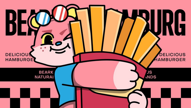 快餐美食汉堡薯条食品品牌设计