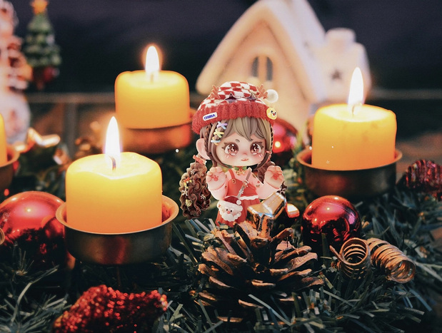 Aimee提前来过圣诞啦