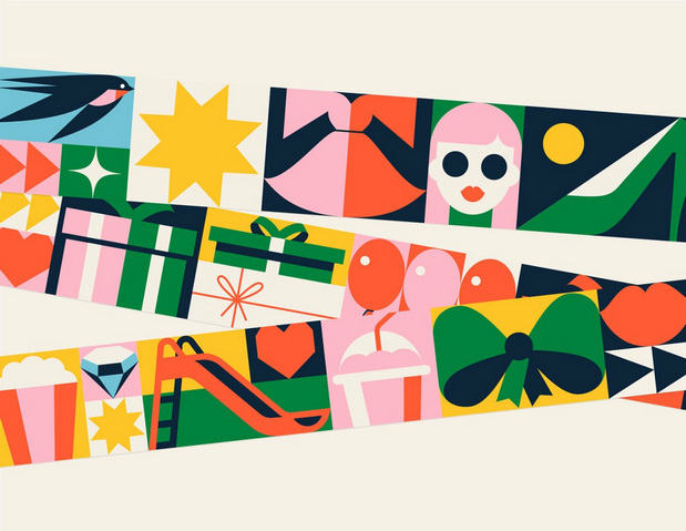 多彩色的搭配更显年轻时尚