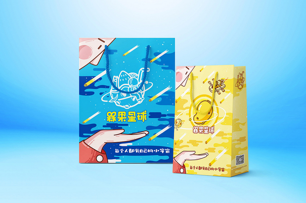 “槑果星球”果茶品牌形象
