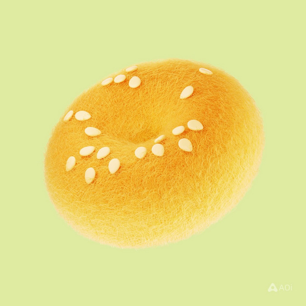 毛绒绒可爱食物材料模型