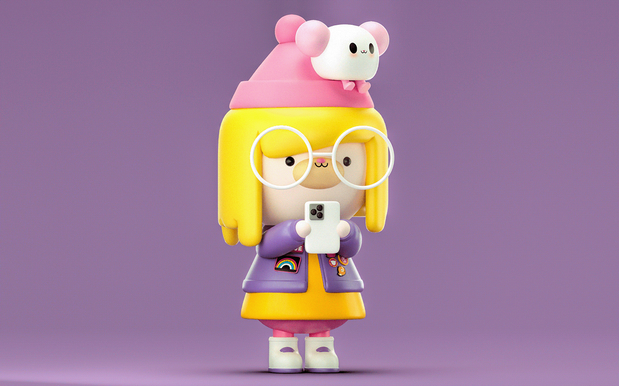 3D吉祥物：Stayhome