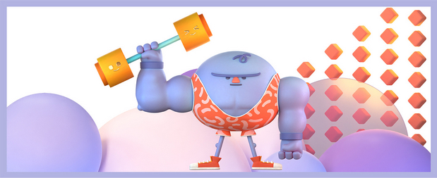 3D吉祥物：原创IP | 不可思e的星球