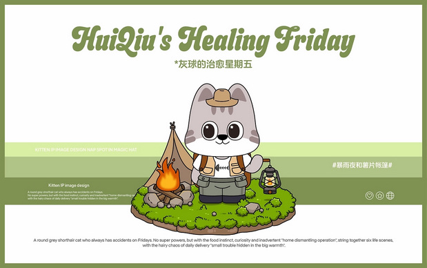 猫咪IP|灰球猫咪主题IP设计