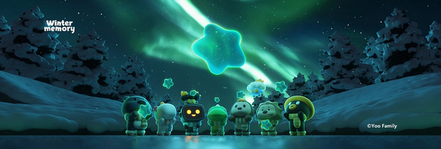 3D吉祥物：YooFamily冬季记忆主题插图