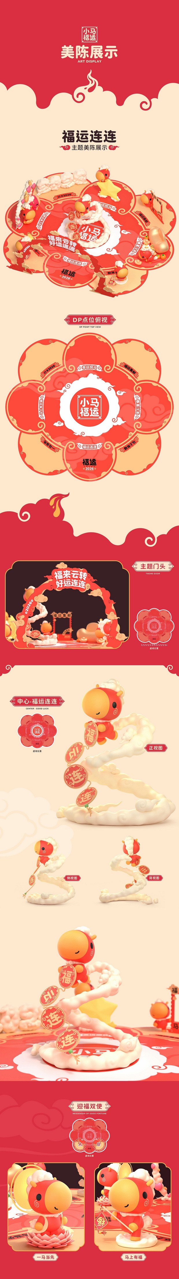 3D吉祥物：2026马年IP×美陈设计