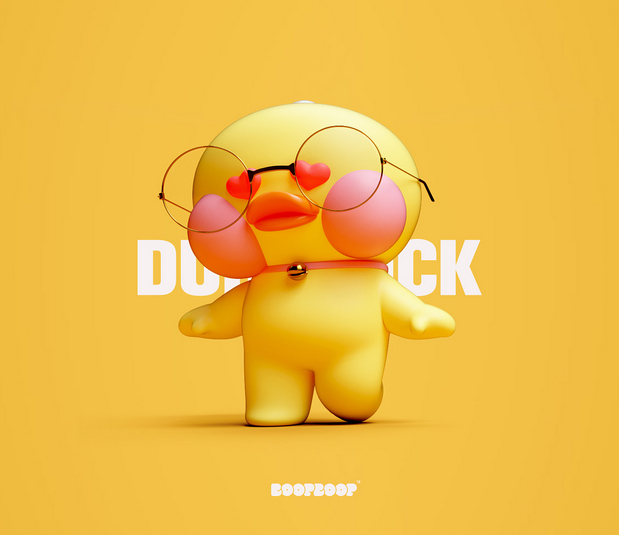 3D吉祥物：玻尿酸鸭IP形象优化