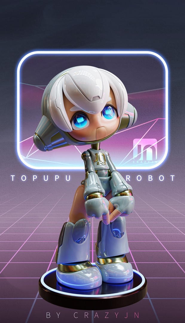 3D吉祥物：TOPUPU ROBOT