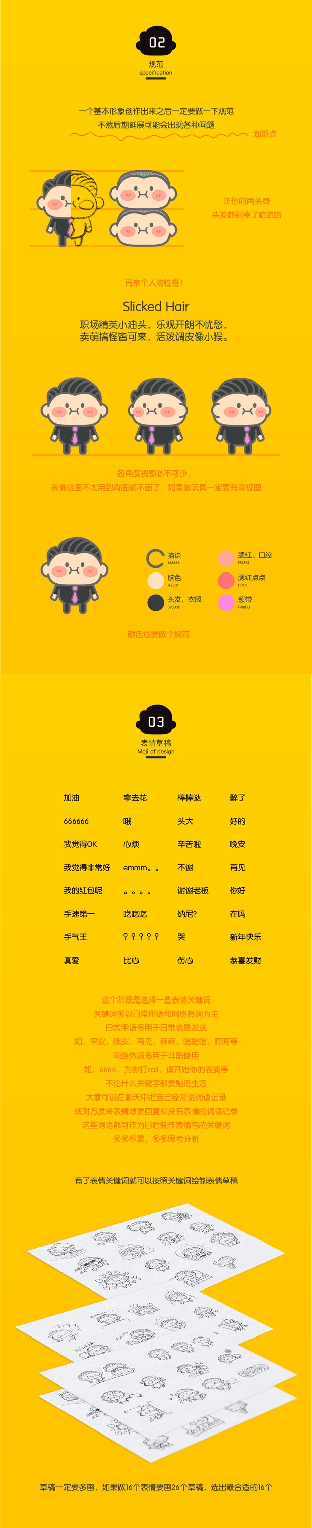 如何创作一个卡通形象一套表情