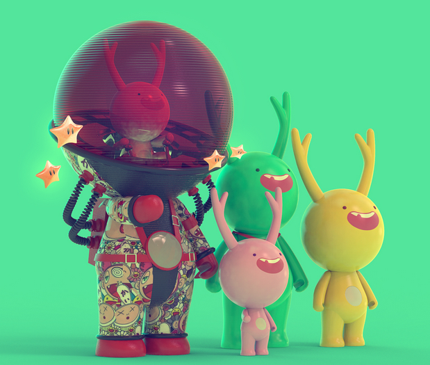 3D吉祥物：一组3D品牌IP吉祥物设计