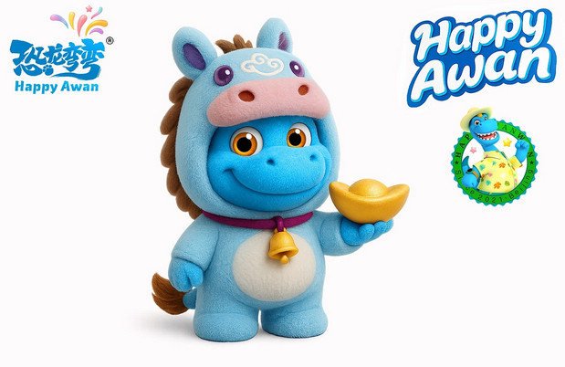 恐龙弯弯年终贺图