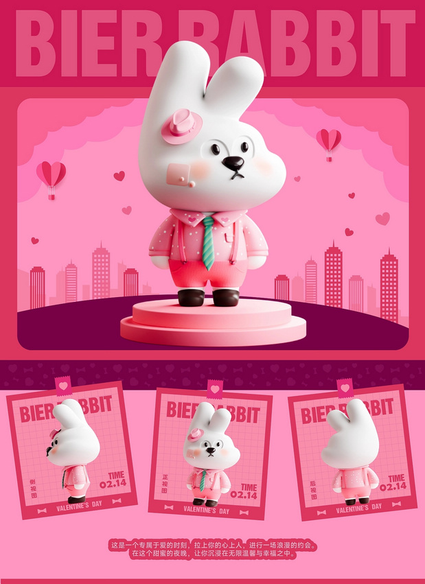 BIER比耶兔节日主题系列IP设计