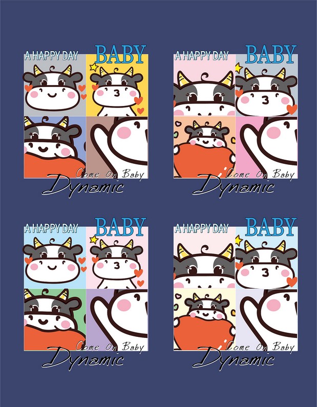 牛小花ip形象设计表情包