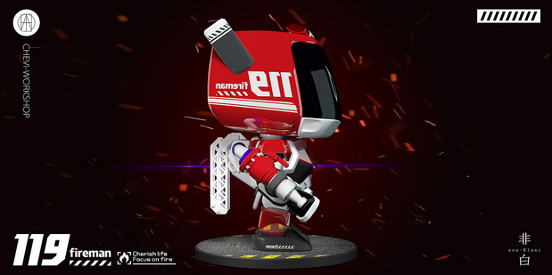 3D吉祥物：武汉消防主题乐园吉祥物