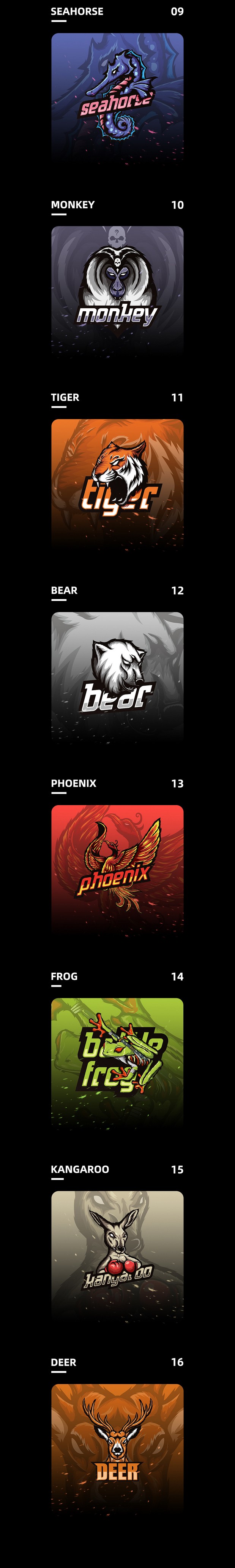 “凶”系列动物logo02