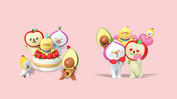 3D吉祥物：L.POINT X Avofriends