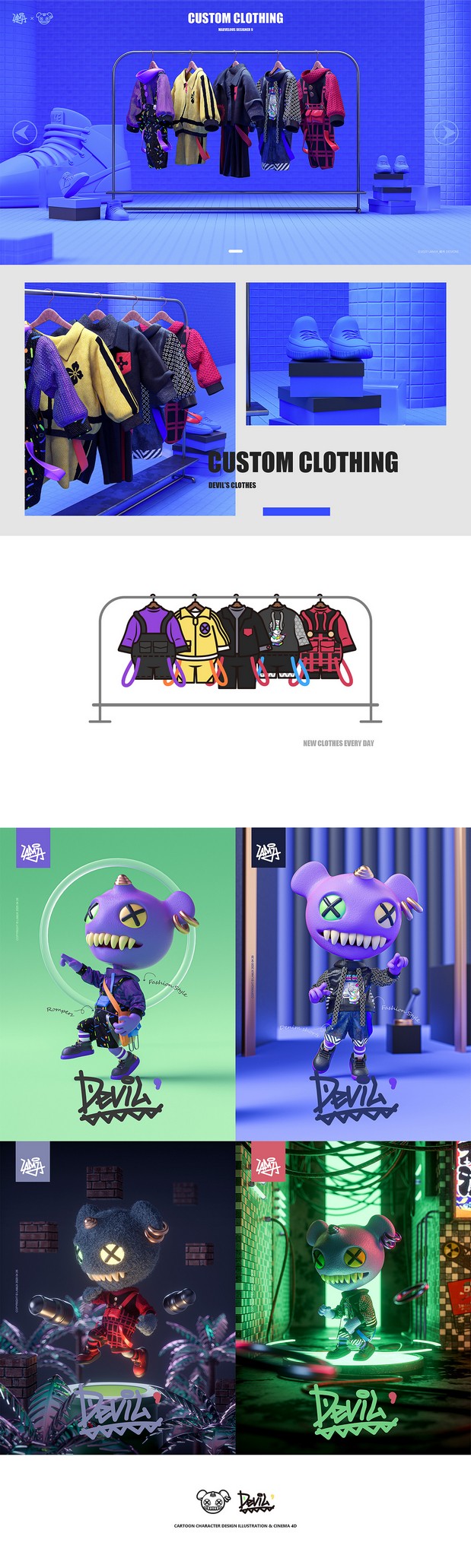 3D吉祥物：Devil’ | 卡通角色场景