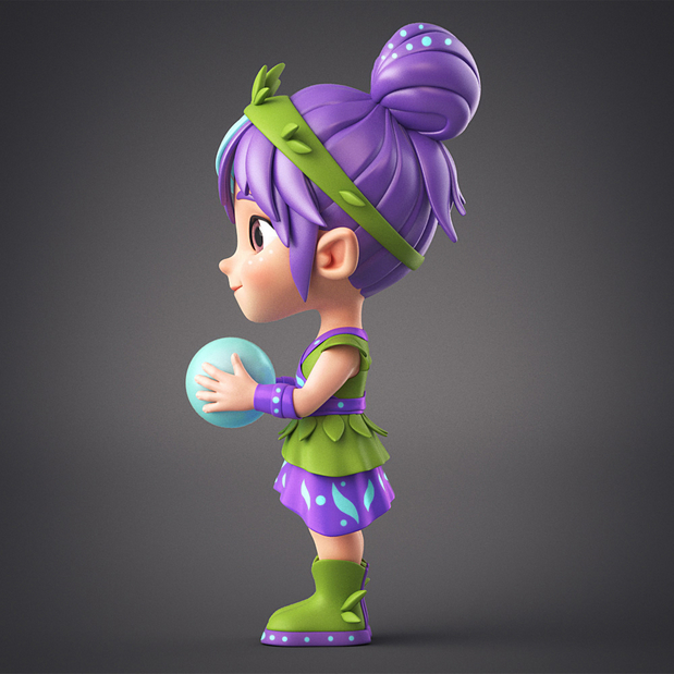 3D吉祥物：Pixie Doll