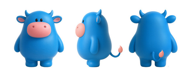 3D吉祥物：IP打造天润小蓝牛BLUEMOO