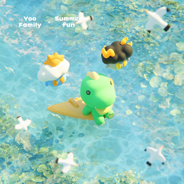 3D吉祥物：YooFamily夏日系列图集系列