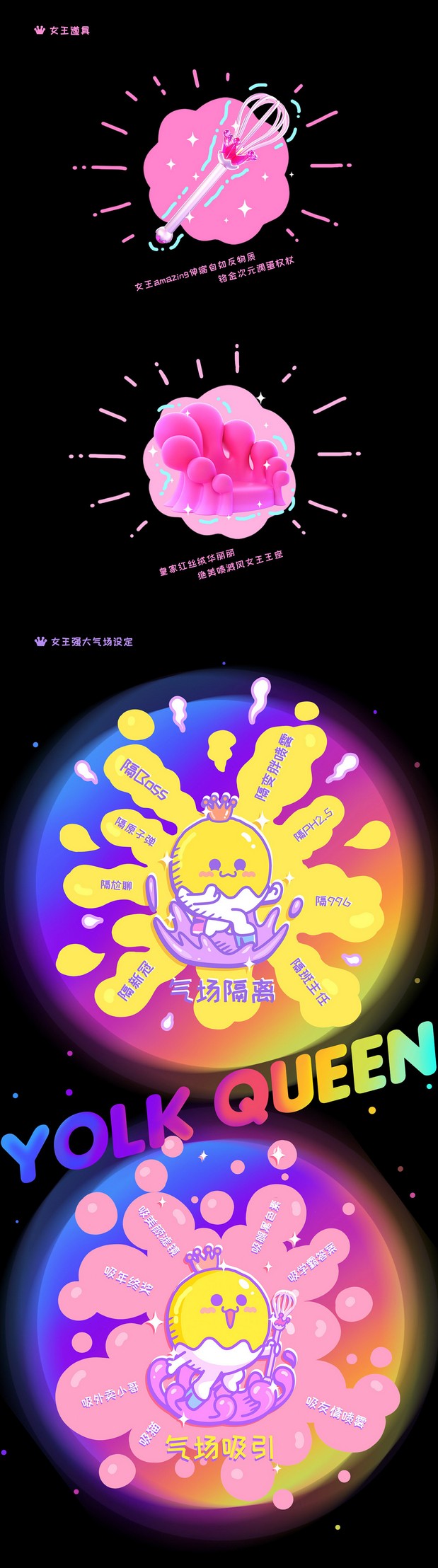 蛋黄女王IP人物形象设计