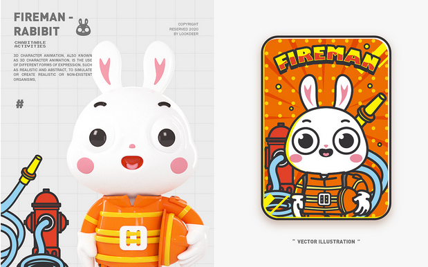 3D吉祥物：RABBIT MASCOT