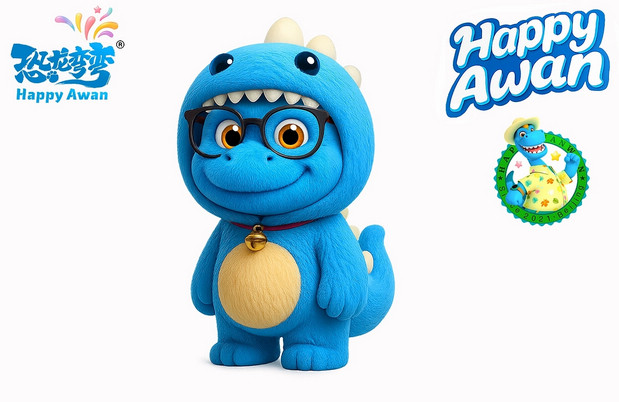 恐龙弯弯年终贺图