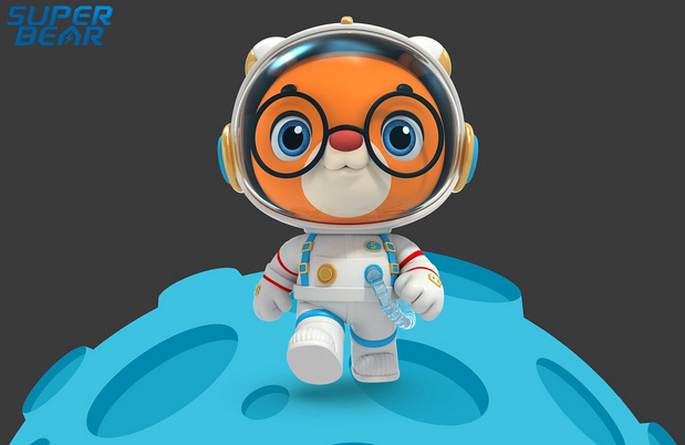 3D吉祥物：航天超级熊Super bear