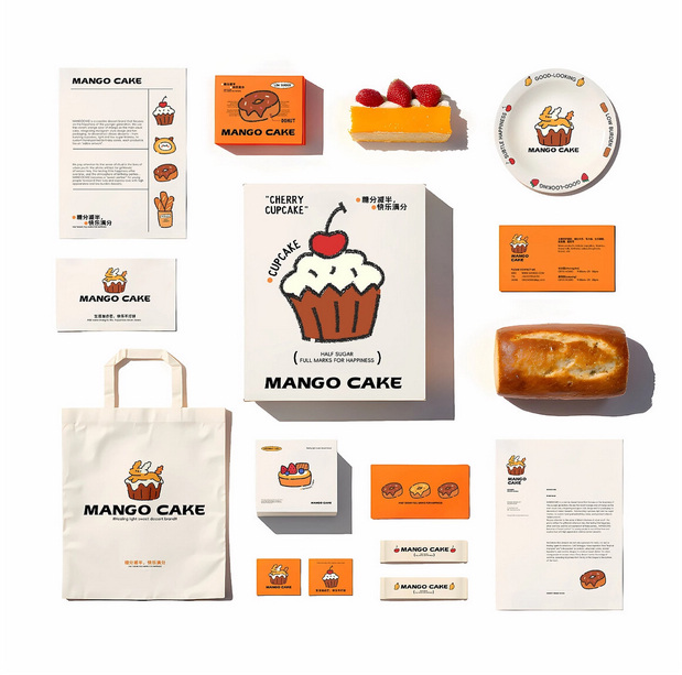 MANGOCAKE甜品品牌全案设计