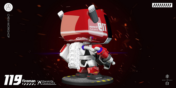 3D吉祥物：武汉消防主题乐园吉祥物