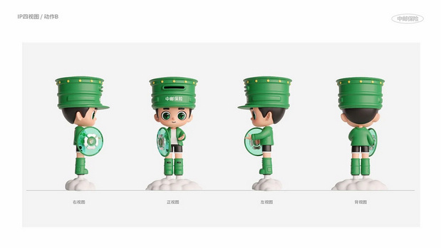 3D吉祥物：中邮保险IP形象设计_邮Me