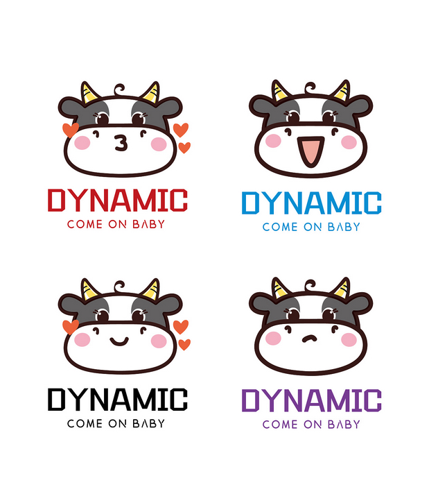 牛小花ip形象设计表情包