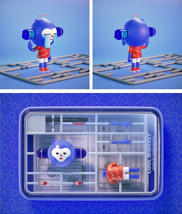 3D吉祥物：COOL MONKEY 形象设计