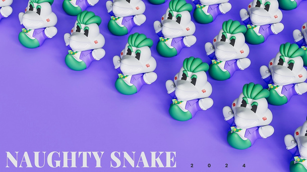 3D吉祥物：顽皮蛇IP形象