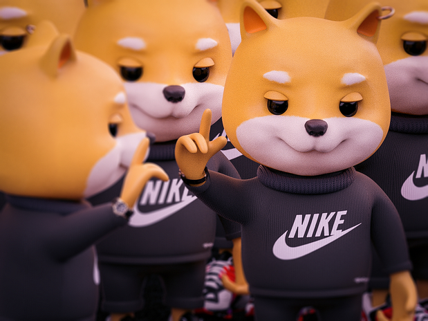 3D吉祥物：一条很潮的小奶狗