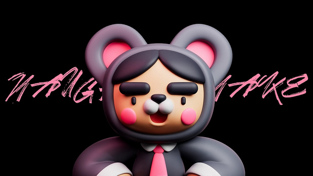 3D吉祥物：惊讶熊IP造型设计