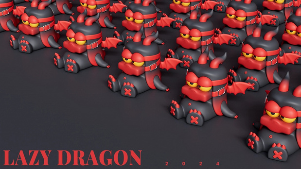 慵懒龙IP形象造型设计