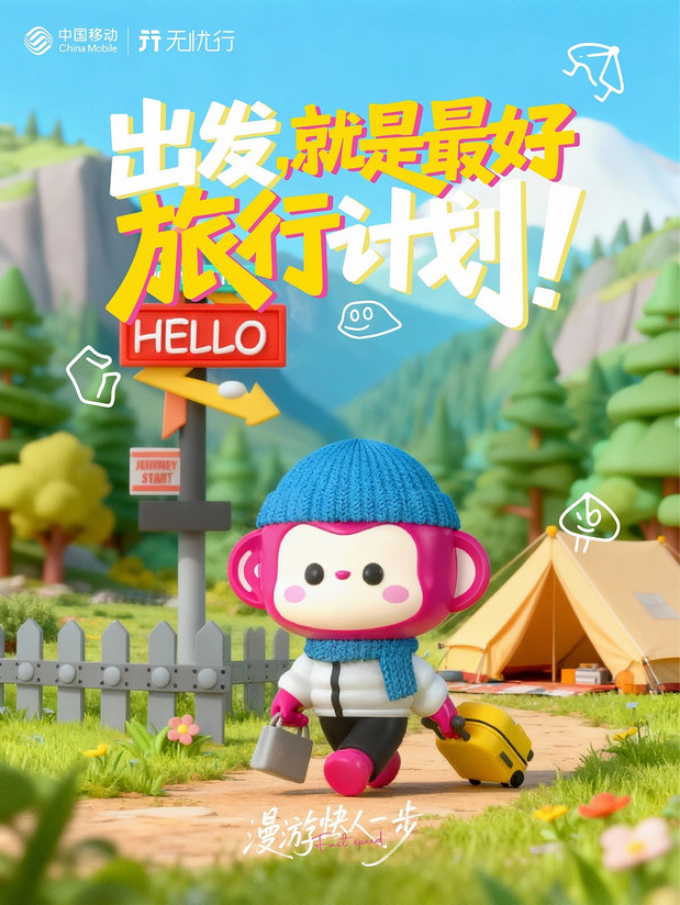 中国移动无忧行IP形象设计