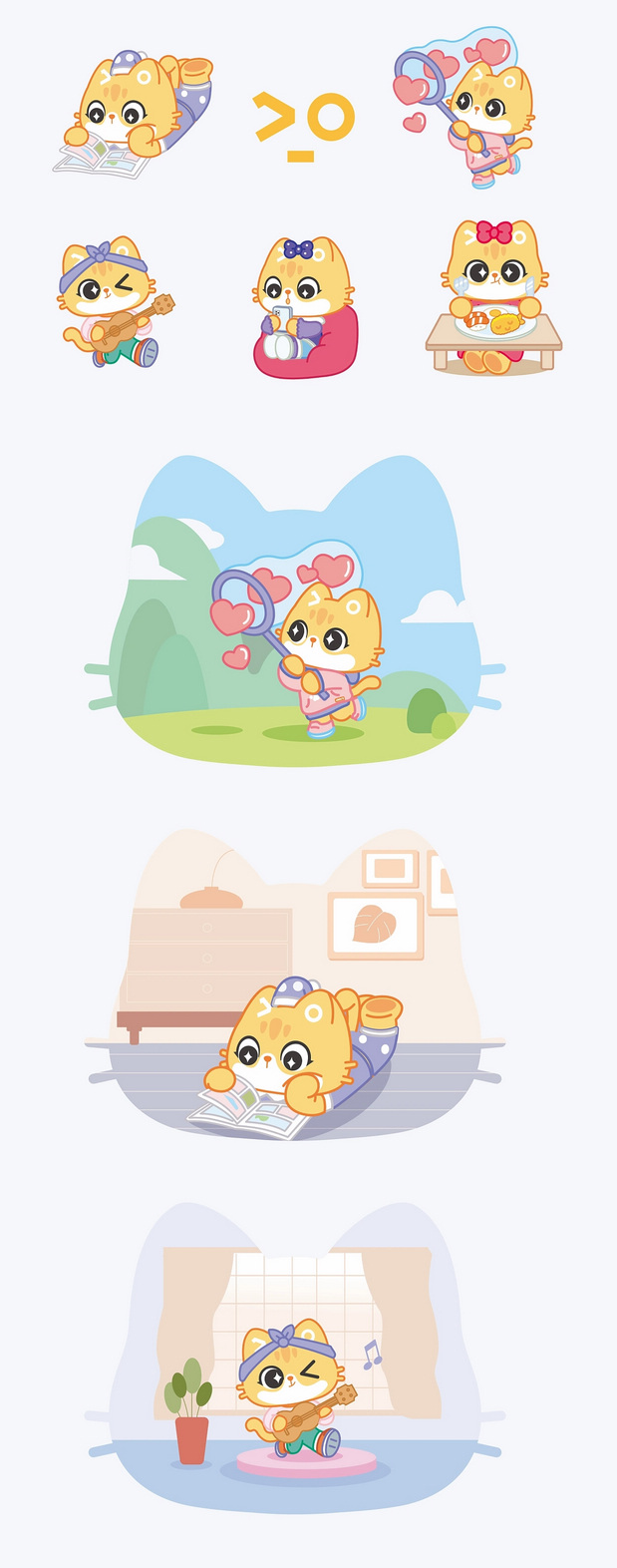 柒哦宠物猫猫IP角色设计