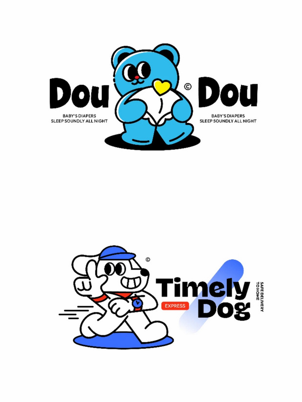 天呐!!好有趣的卡通logo