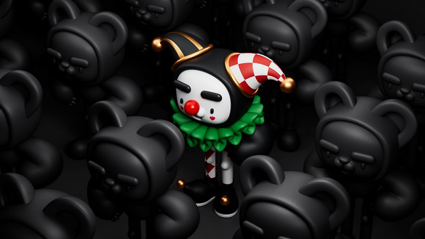 3D吉祥物：惊讶熊IP造型设计